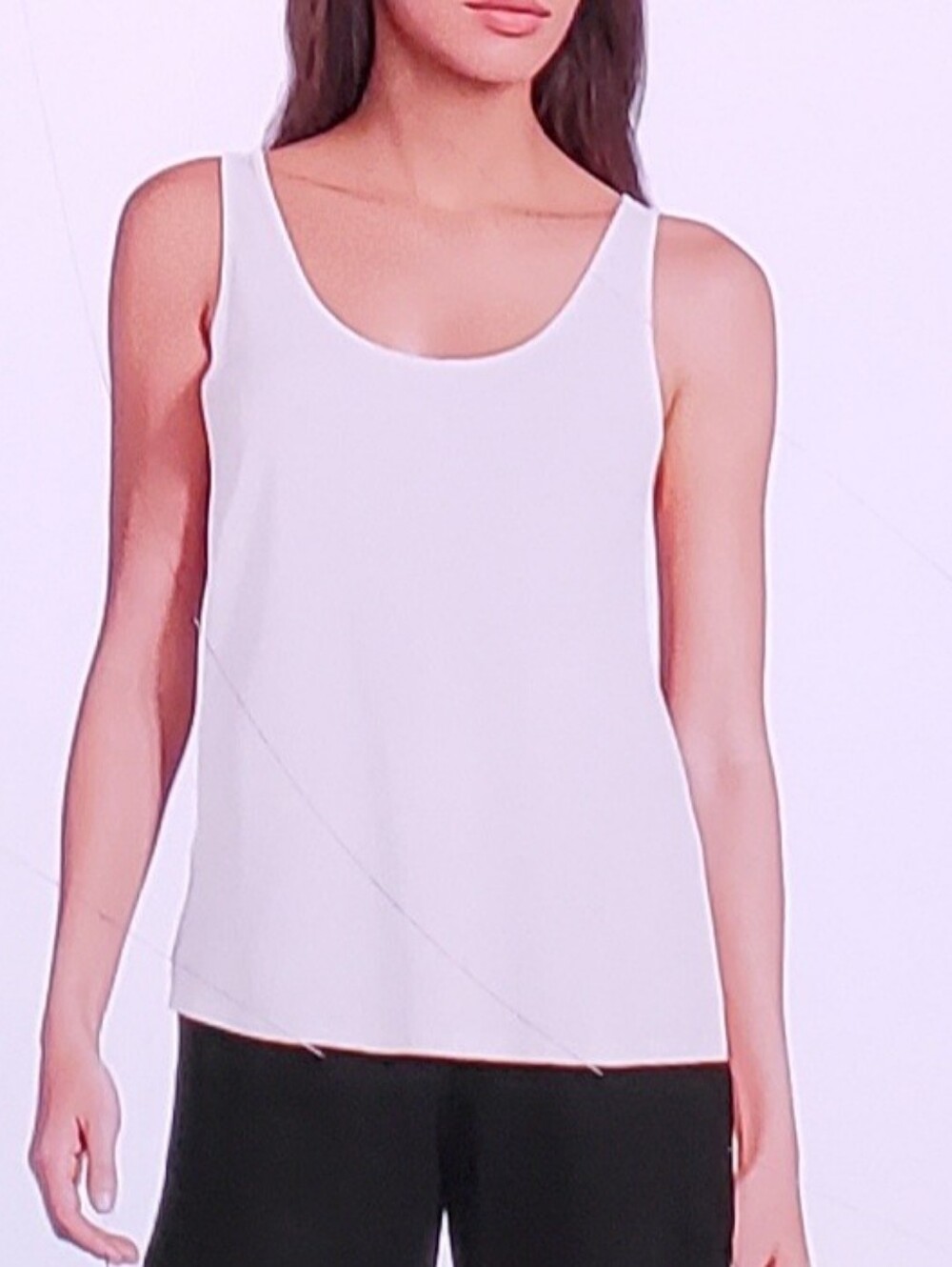Eileen Fisher 100% Silk Scoop Neck Sleeveless Tank Top, Size Small, NWOT